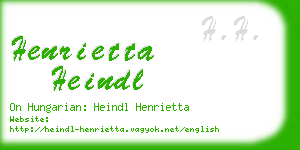 henrietta heindl business card